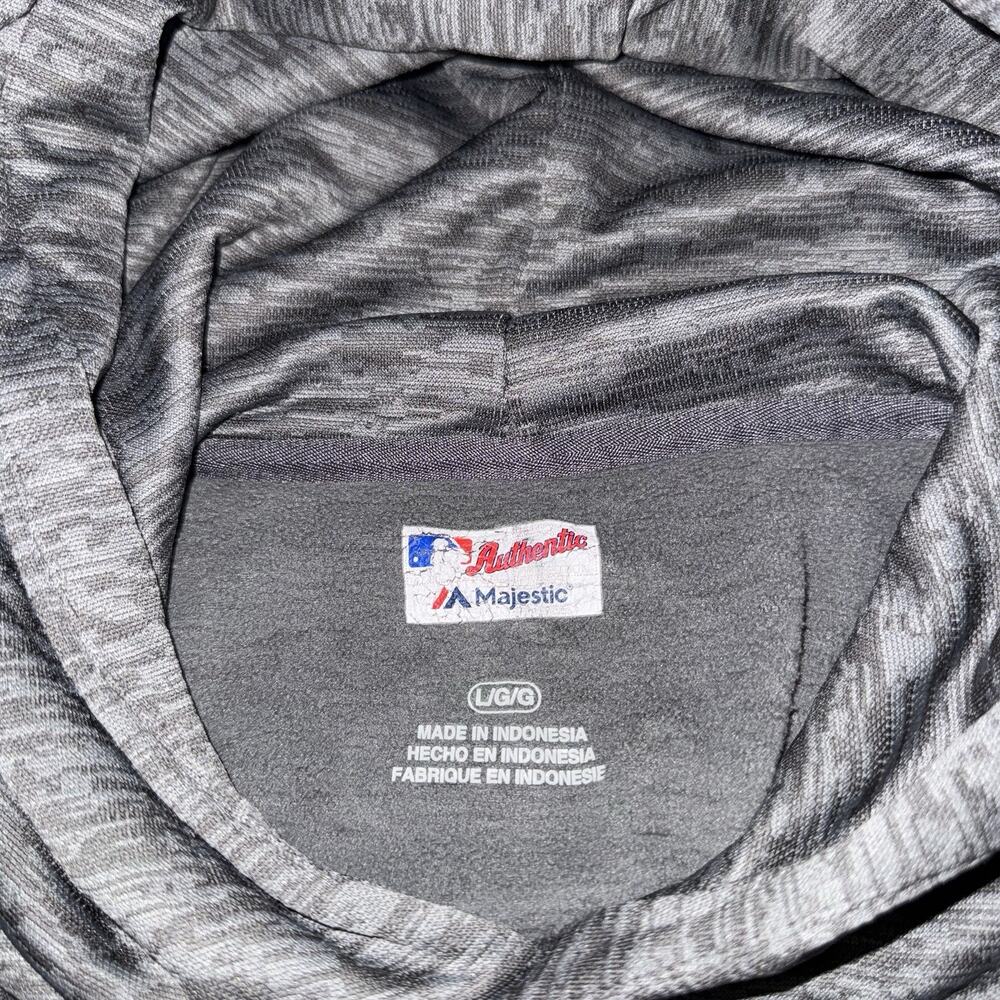 Majestic Seattle Mariners LG MLB Authentic Graphite‎ Gray Fleece Pocket Hoodie - Picture 6 of 9
